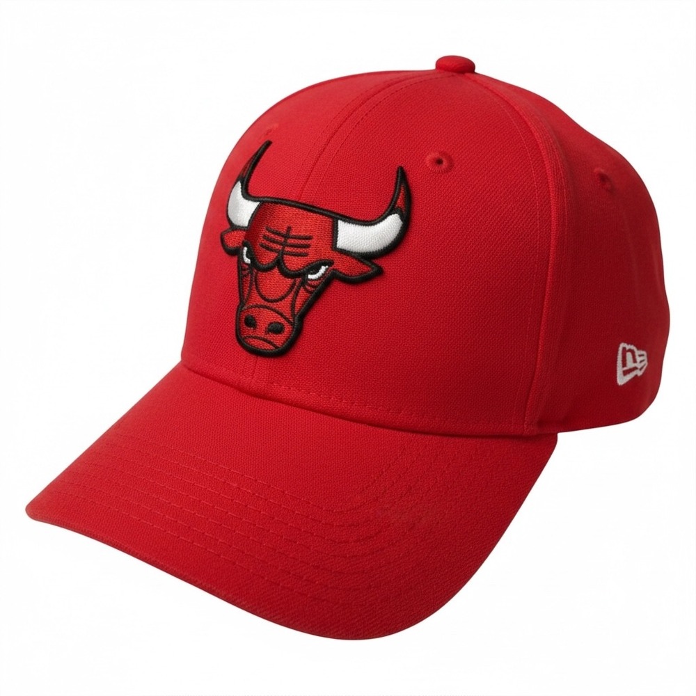 New Era 39THIRTY Chicago Bulls Hat Men Medium-Large Red NBA Stretch Fit Closed
